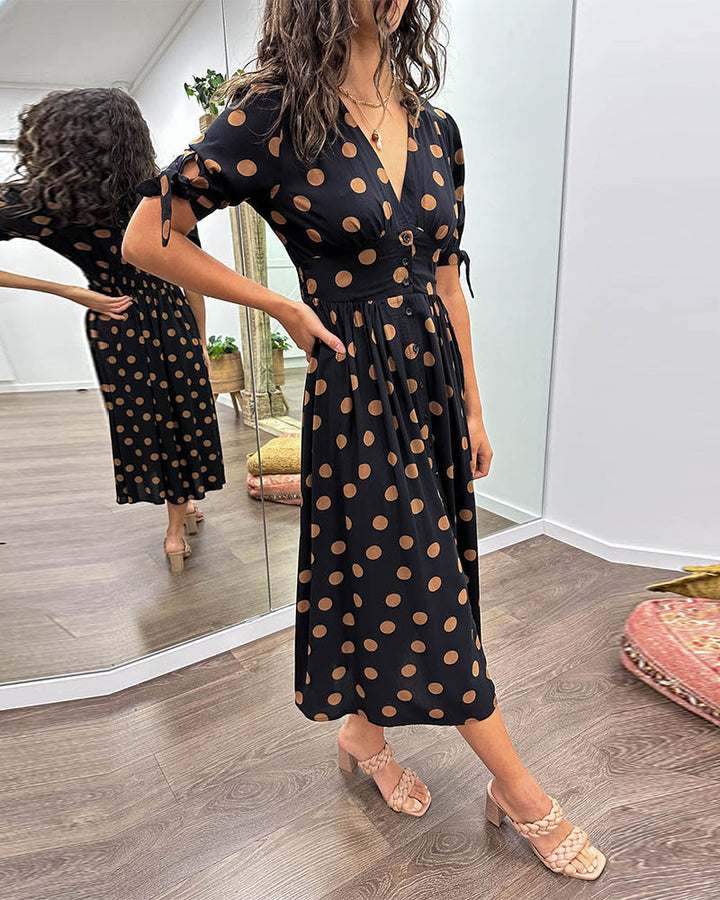 Annalise - Robe élégante à pois