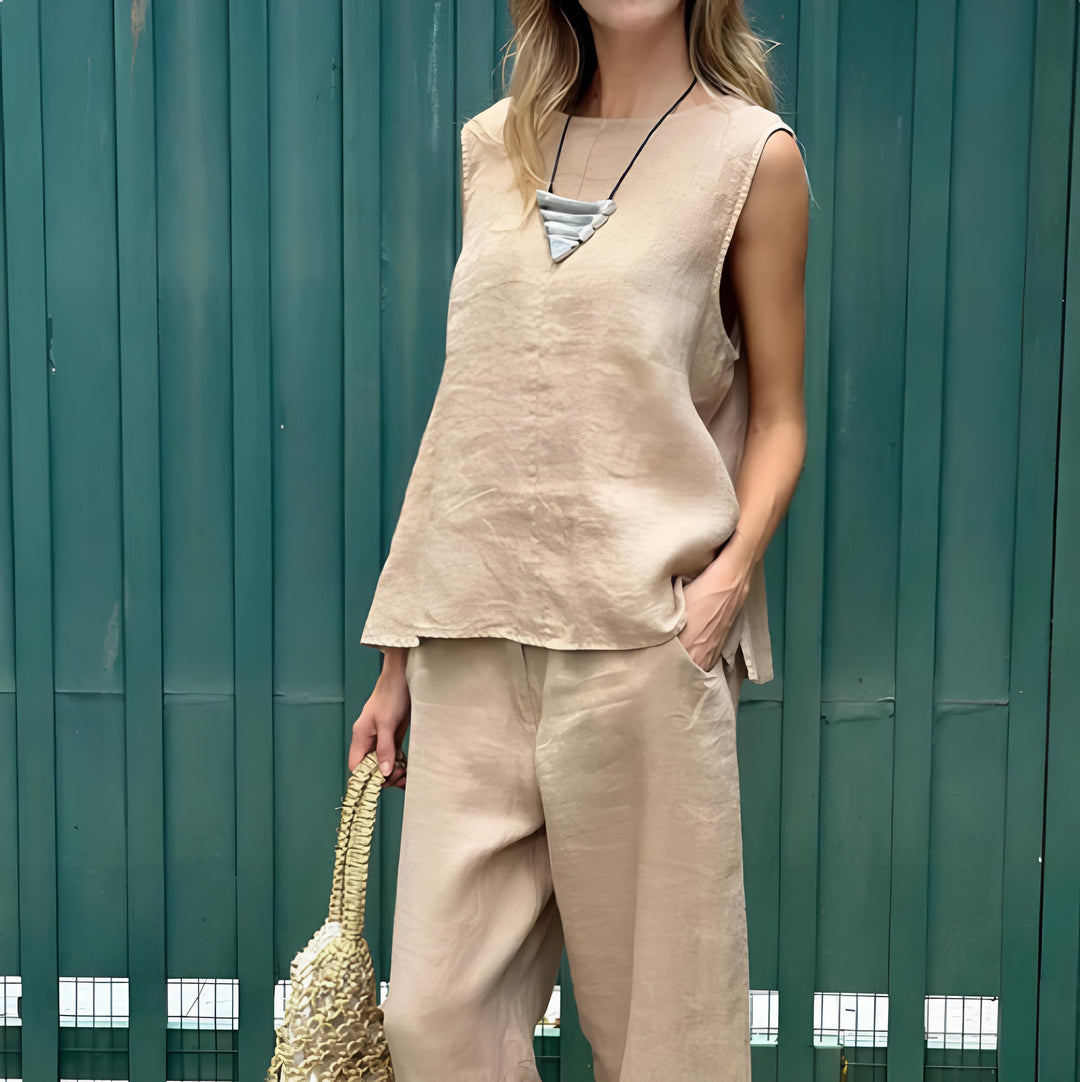 Julia – Top Sans Manches, Short