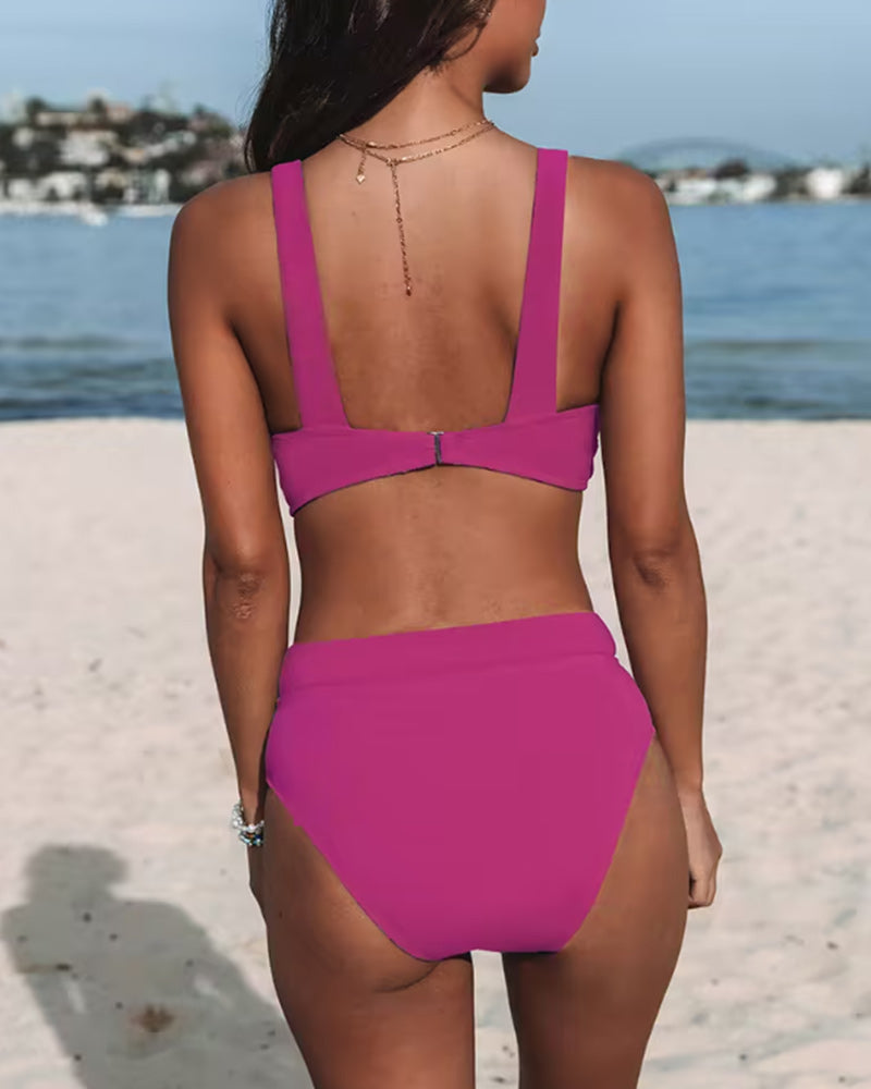 Isolde – Maillot taille haute uni