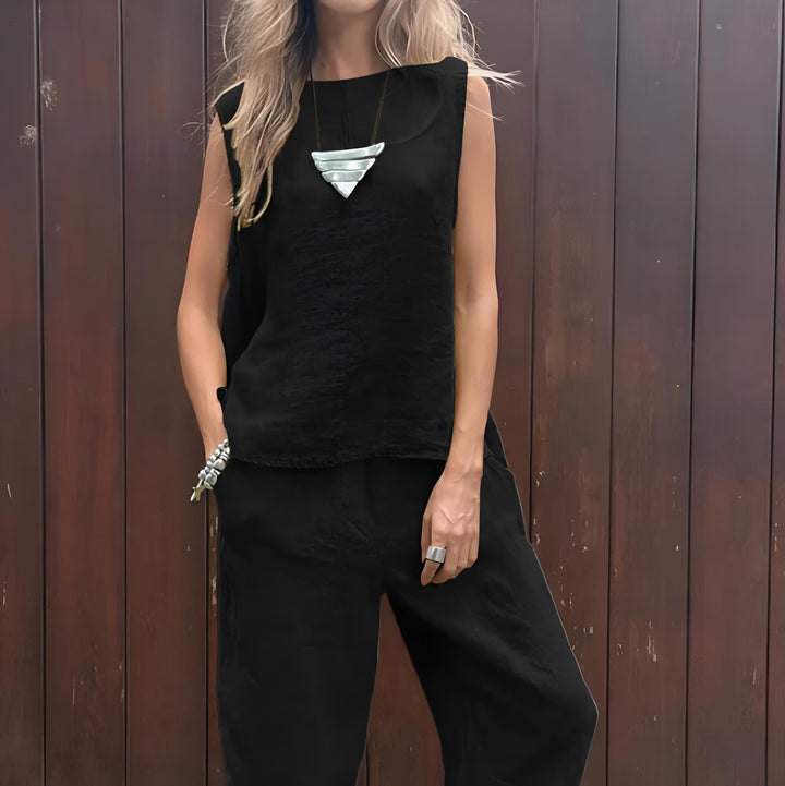 Julia – Top Sans Manches, Short