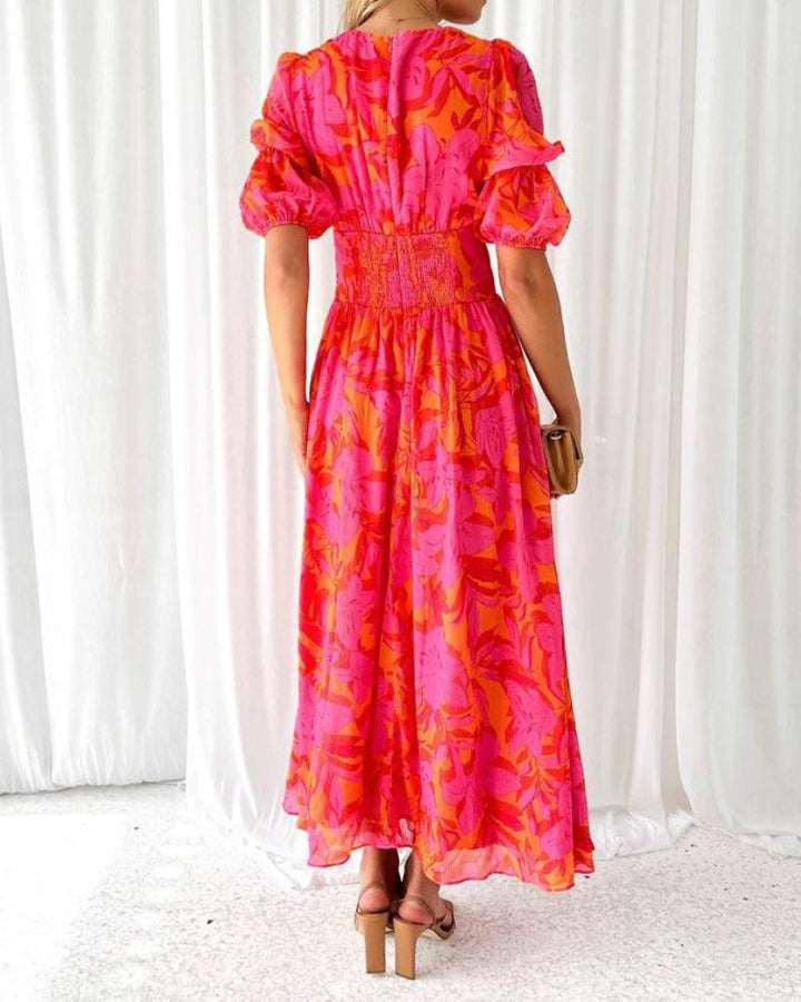 Doriana - Robe rose maxi