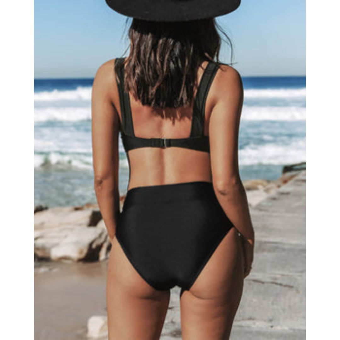Isolde – Maillot taille haute uni