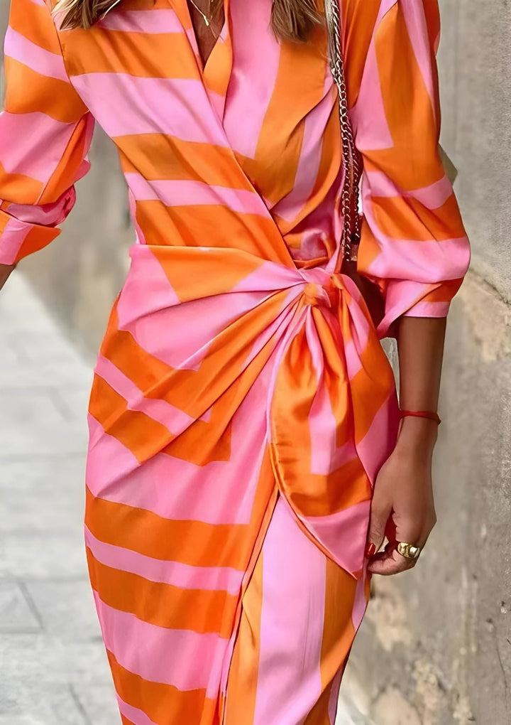 Lore - Robe chemise cintrée avec imprimé