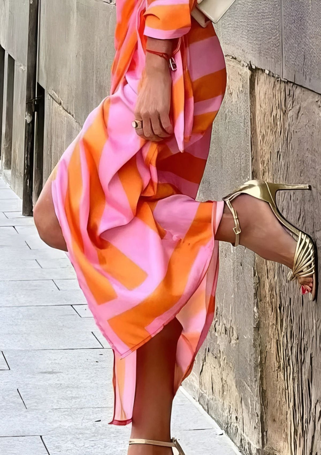 Lore - Robe chemise cintrée avec imprimé