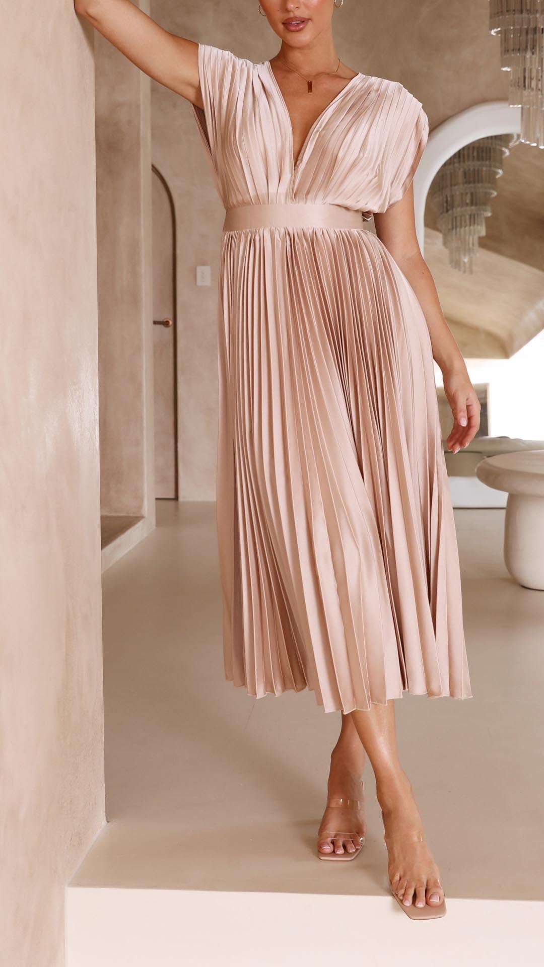 Alexis – Robe plissée élégante