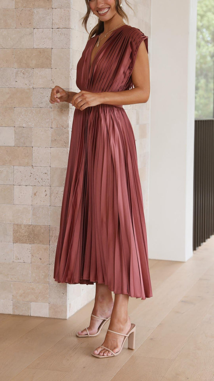 Alexis – Robe plissée élégante