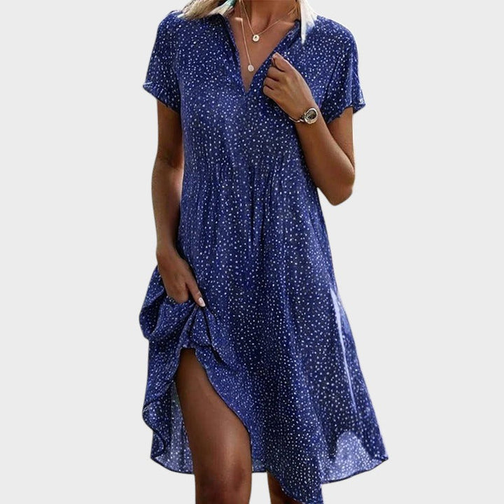 Martha - Robe midi à pois polka
